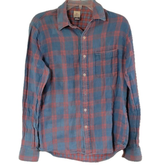 Faherty Shirt Mens S Plaid Reversible Flannel LS Button Up Preppy Hiking Camping - Picture 3 of 16